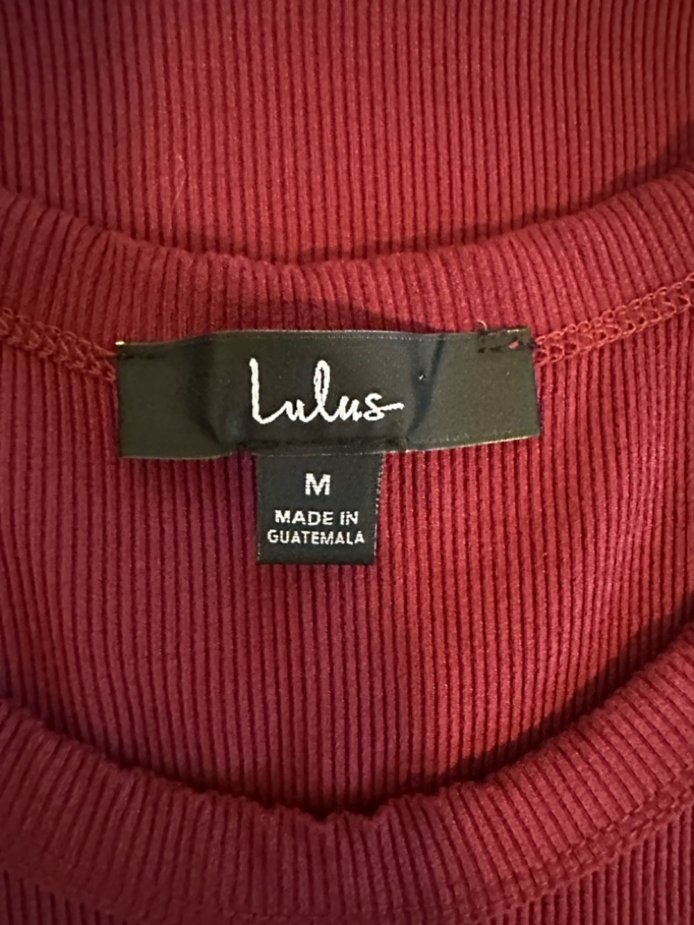 Lulus Simply Wonderful Burgundy Ribbed Bodycon Midi Dress Red - Size M - NWOT - Picture 9 of 10